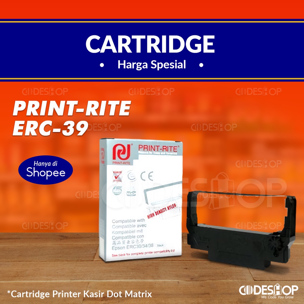 Catridge Pita Ribbon Print Rite ERC 39 Printer Kasir Matrix Point - Tinta Ungu