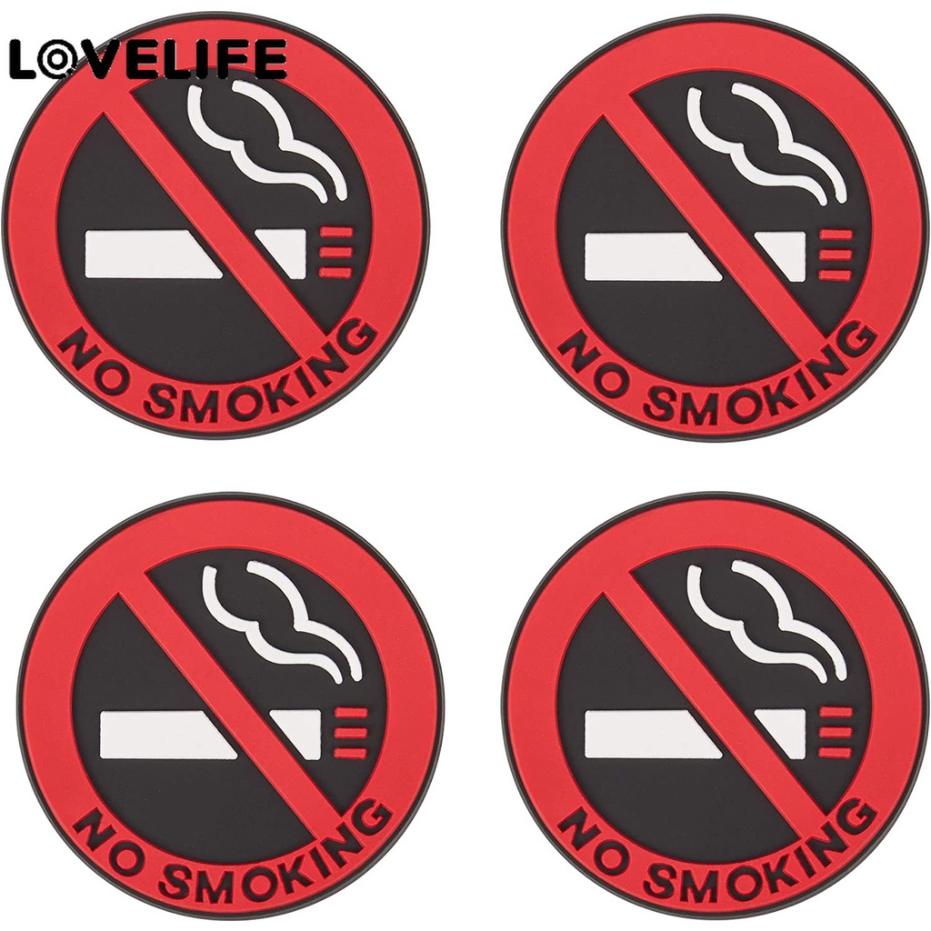 1 Pc Stiker Tanda No Smoking Bahan Silikon Untuk Jendela Mobil