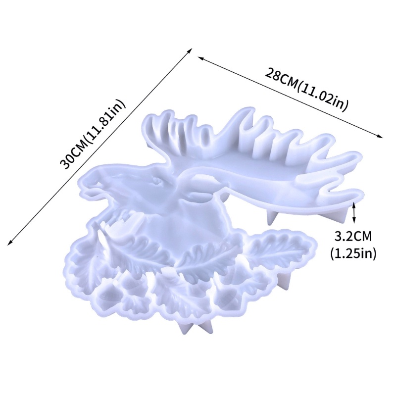 Cetakan Resin Epoksi Bentuk Rusa Natal Bahan Silikon Untuk Dekorasi Dinding