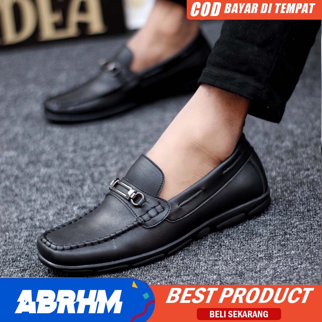 Sepatu Casual Loafers Pantofel Pria Kerja Kantor Semi Formal ABRHM lOAF