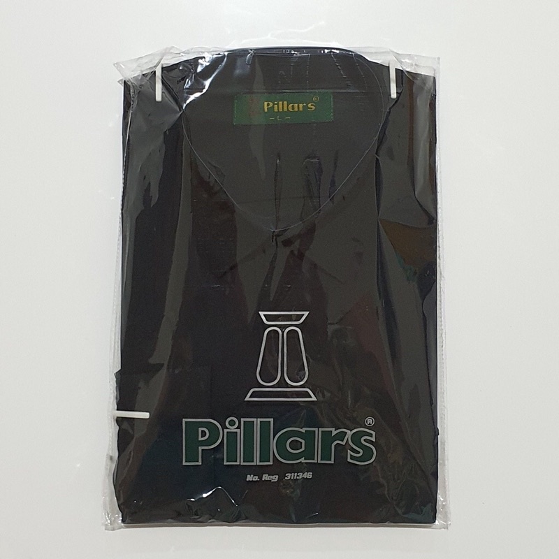 kemeja pillars polos hitam