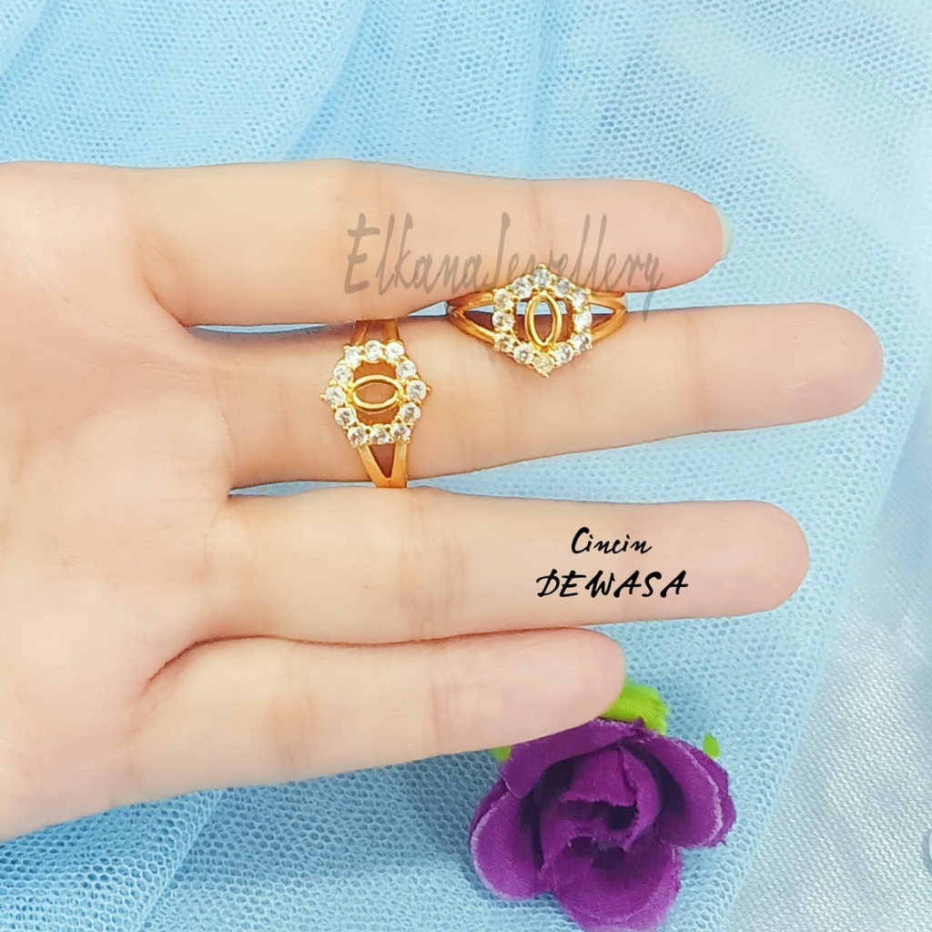 SET DEWASA PERMATA ZIRCON Perhiasan super berkelas korea anti karat dan anti luntur