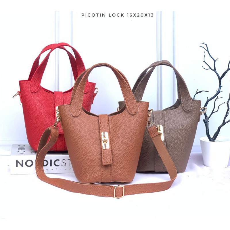 hot deals picotin lock tas korea wanita/tas wanita bucket picotin/ handbag facktory bagguette kulit/