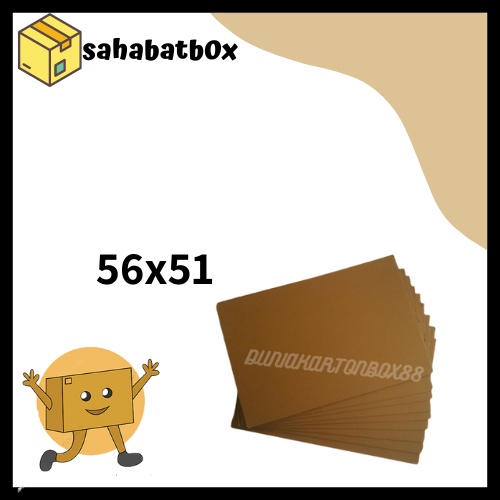 

(min order 5pcs)KARTON LEMBARAN UK. 56X51 SINGLE WALL SHEET POLOS BARU