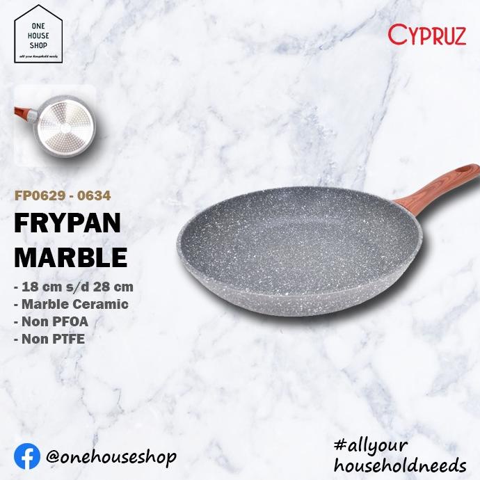 TERMURAH Wajan Frying Fry Pan Frypan Ceramic Marble Coating Anti Lengket Cypruz /PERALATAN MASAK SET