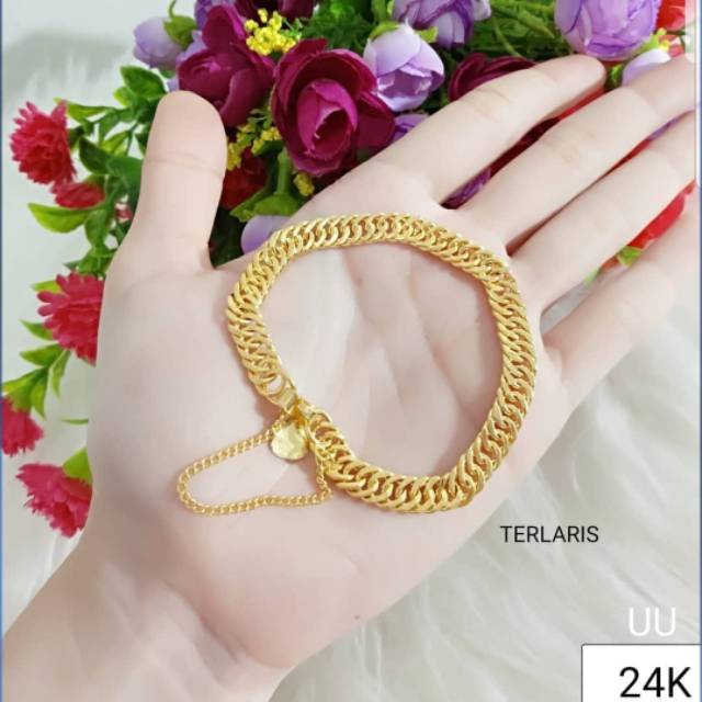 GELANG LAPIS EMAS 24K TERLARIS LX