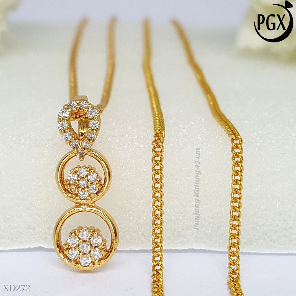 PGX Kalung Wanita Xuping Aksesoris Fashion Perhiasan Lapis Emas XD272