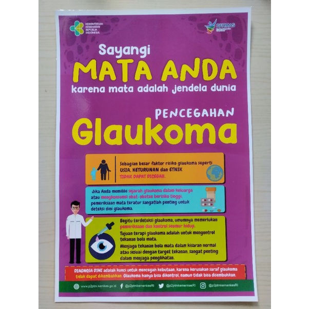 Poster Sayangi Mata Anda Pencegahan Glaukoma