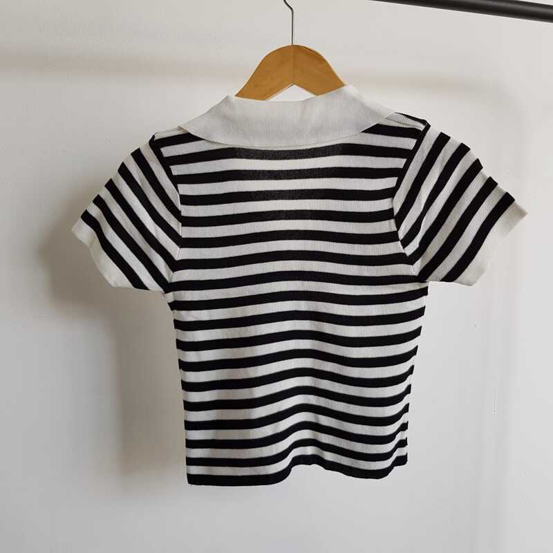 RYX - Tight CC Korean Polo T-Shirt Crop Top V-Neck Wanita Fashion Casual / Jalan-Jalan - Ori Import