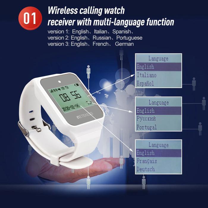 RETEKESS Wireless Calling System Restaurant Pagers Portable