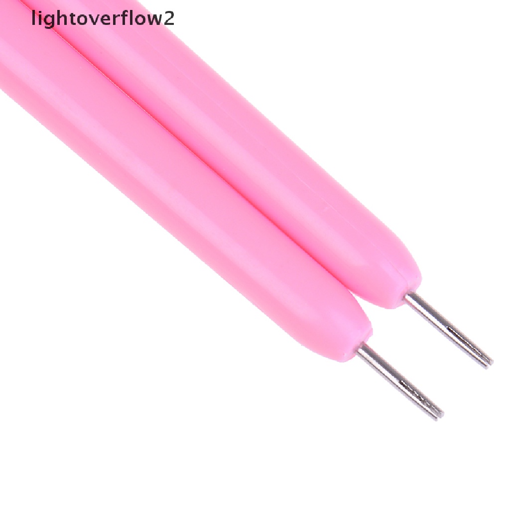 (lightoverflow2) 2pcs Pen Penggulung Kertas quilling Bahan Plastik