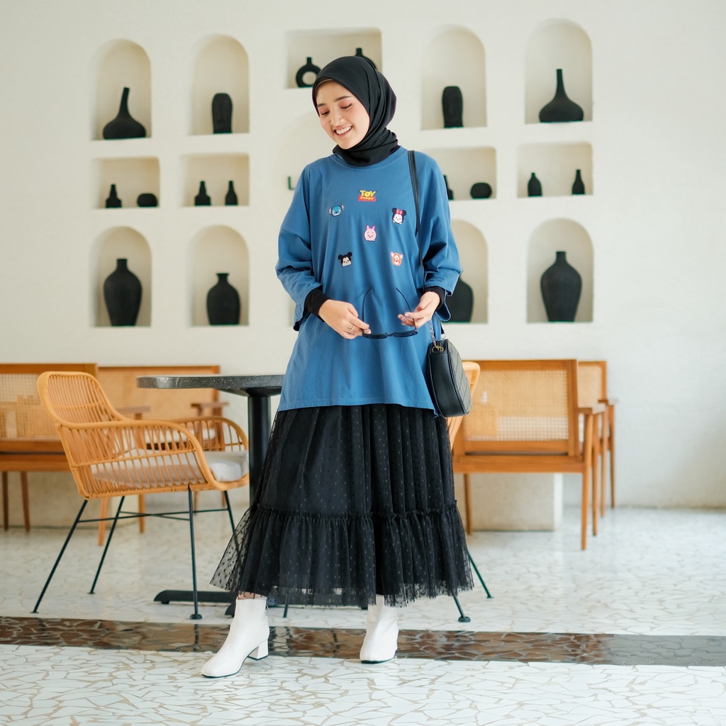 YPD.ID-Kaos Oversize Embroidery T-SHIRT OVERSIZED COTTON COMBED