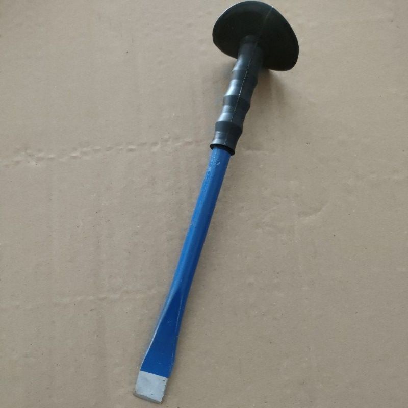 Pahat beton gepeng 10 inch panjang + topi karet pahat tembok bobok tembok palu tembok pahat dinding