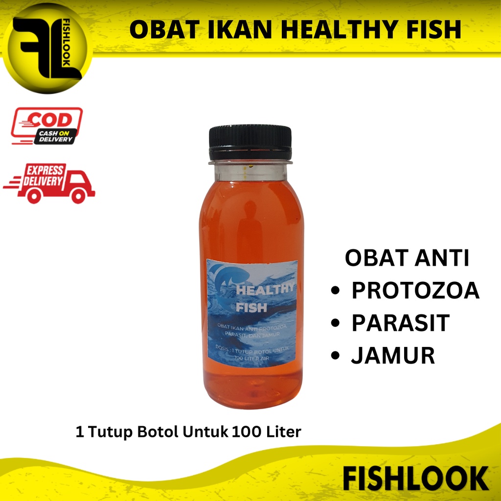 OBAT IKAN HEALTHY FISH ANTI PROTOZOA JAMUR PARASIT IKAN HIAS AQUARIUM