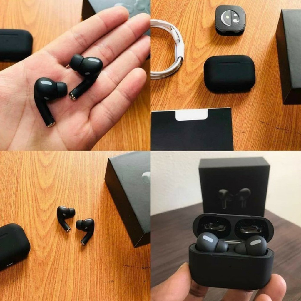 Headset Bluetooth Gen 3 Black Super Clone 1:1 With Wireless Charging Case