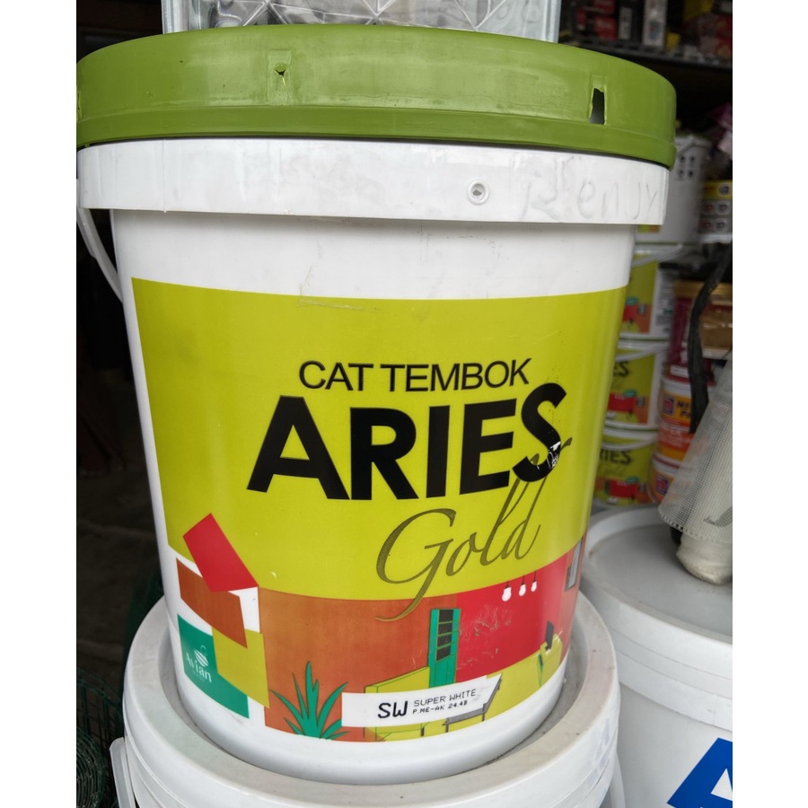 cat tembok aries gold 18kg warna SW / Putih