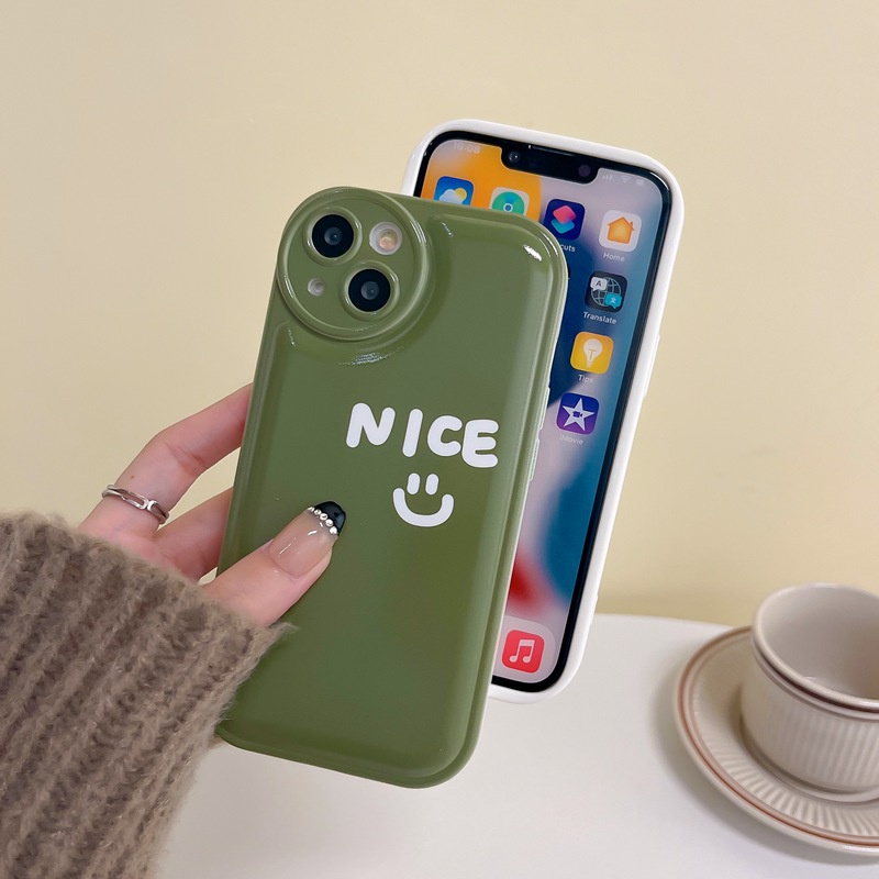 Soft Case Desain Smile Air Cushion Untuk OPPO A57 A5 A9 A53 A33 A31 A7 A5S A12 A11K F9 Pro A15S A35 A32 A33 F11 A3S VIVO V23 S1 Y11 Y20 Y30 Y15S Y20i Y19 Y20 Y30i Y12