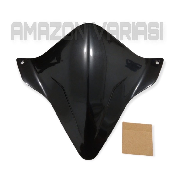 VISOR BEAT FI ALL NEW /BEAT DELUXE 2016- 2021 WINDSHIELD HONDA BEAT FI ALL FULL BLACK GLOSSY MOSCOW ANTI PECAH FREE DOUBLE TAPE KUALITAS PREMIUM