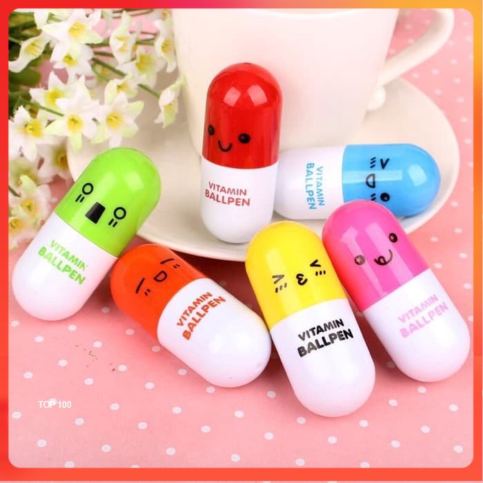 

[MDP] PULPEN KAPSUL VITAMIN LUCU - BALLPOINT BOLPEN PENA LUCU KARAKTER TABLET OBAT CAPSULE PEN UNIK