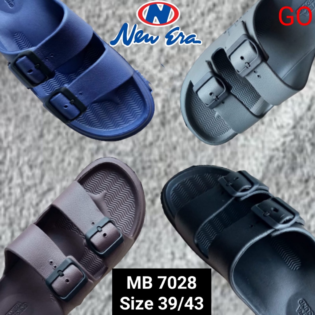 gos NEW ERA LB E 11024 Sandal Karet Wanita Slop Terbaru Gesper Sendal Karet Selop Ban Dua Sandal Cewek