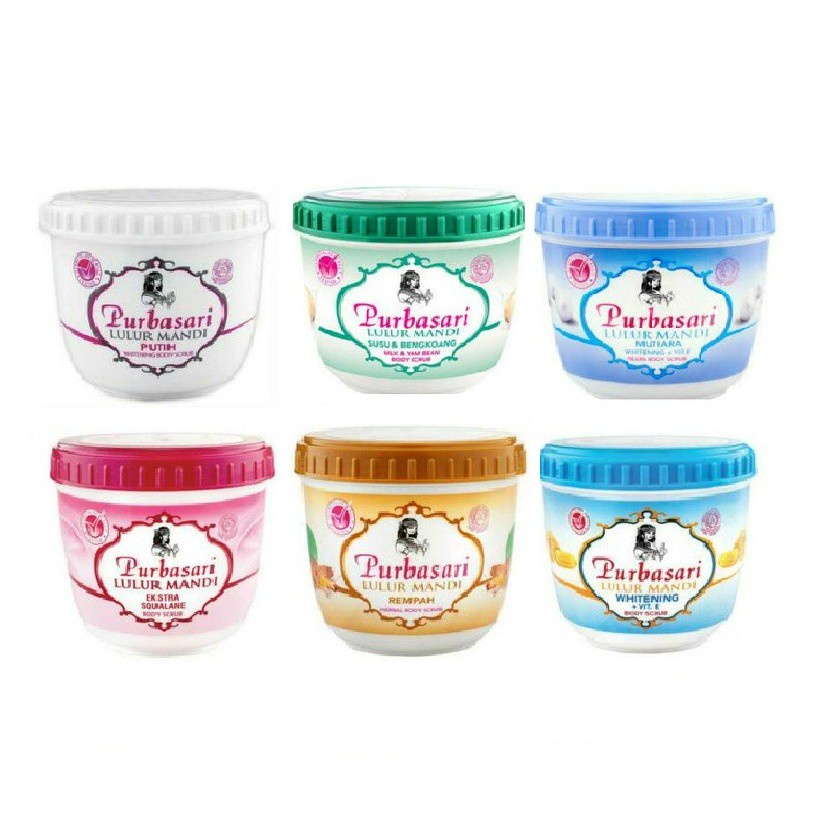 ❤ RATU ❤ Purbasari Lulur Mandi 100g - 200g | Body Scrub | Lulur Pemutih Badan | Herborist