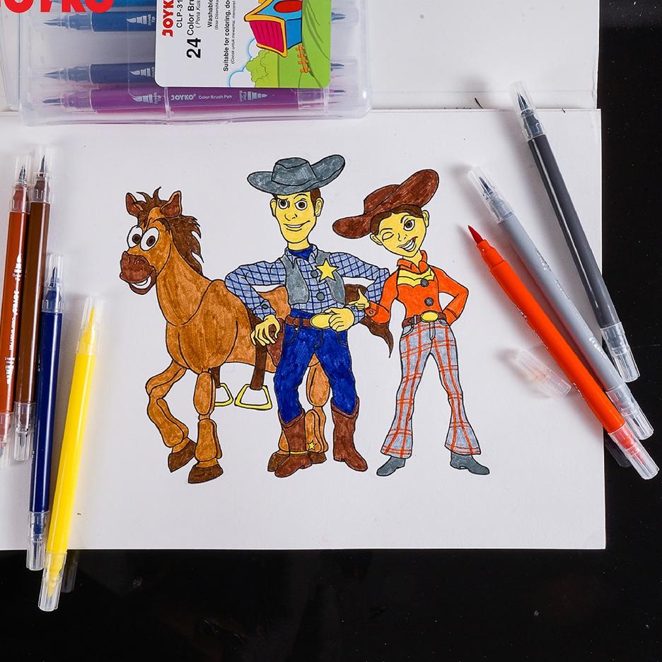 

Promoル Color Brush Pen Pena Kuas Warna Joyko CLP Dual Tip ✔