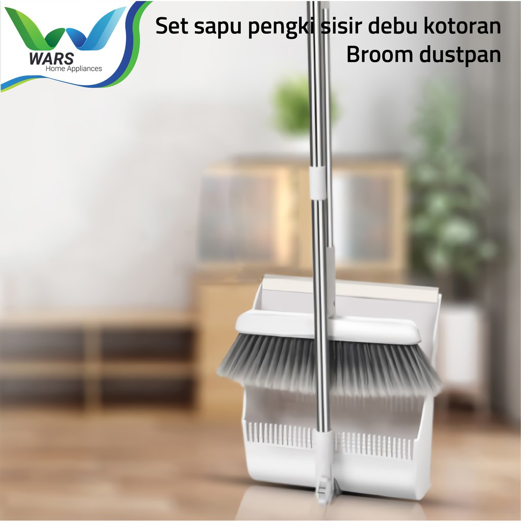 Alat Sapu Pengki Alat bantu Broom Set Dustpan Sapu Lipat Kombinasi