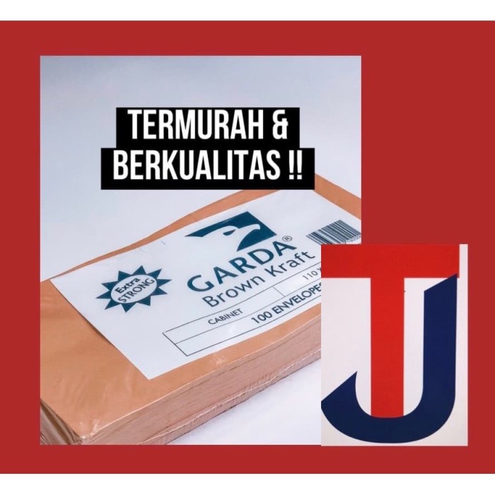 

Unik Amplop Coklat Merek Jaya (Ada Seal) & Garda (Tanpa Seal)Isi 100 Lembar Terlaris