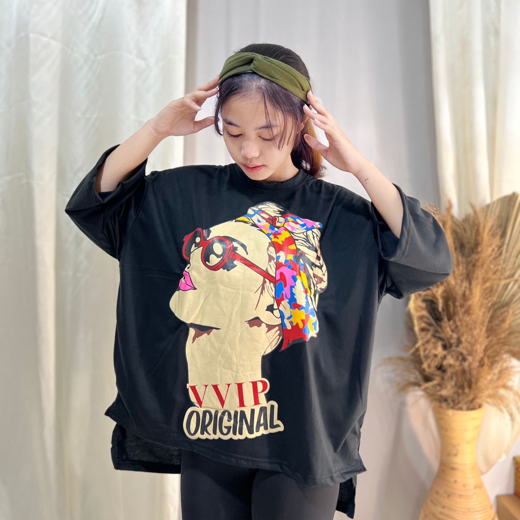 ATASAN KAOS OVERSIZE GLASSED GIRL / KAOS JUMBO XXXL