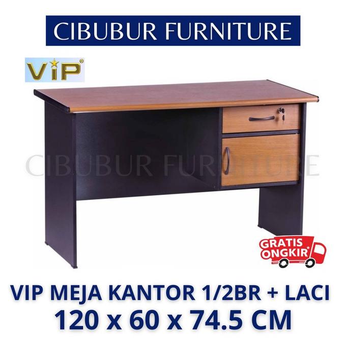 Meja Kantor / Meja Belajar 1 Biro + Laci Samping Mv 501A Vip Goldstore9