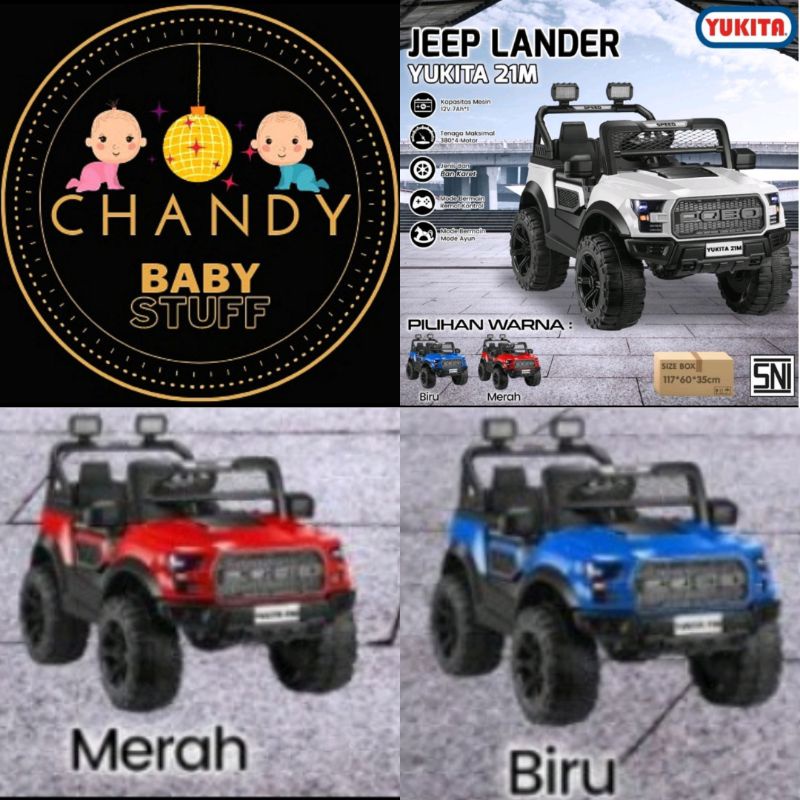 MAINAN MOBIL AKI ANAK JEEP YUKITA 21M JEEP LANDER