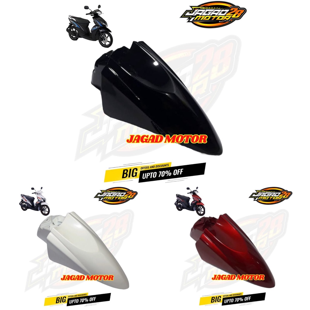 Spakbor Depan Yamaha Mio GT Hitam Putih Merah / Sepakbor Depan Yamaha Mio GT Hitam Putih Merah / Slebor Selebor Depan Yamaha Mio GT Hitam Putih Merah