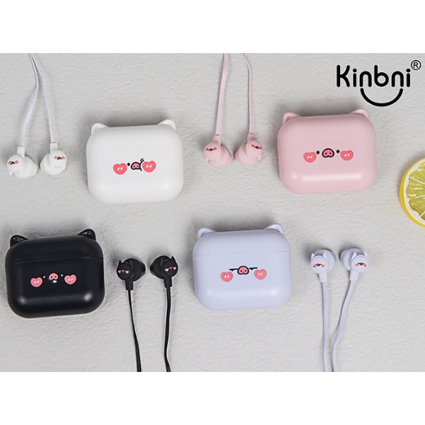 [KN-6250] Set Headset Earphone Motif WAJAH BABI Pig's House / Wadah Earphone Kartun PIGGY Lucu / Headset Karakter Babi