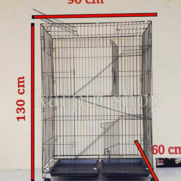 Baru kandang kucing 3 tingkat size XL (9060130)