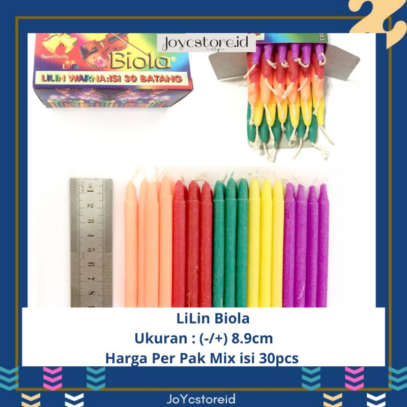 IS ( 30pcs ) LILIN KECIL NATAL WARNA BIOLA /Lilin Natal Warna Warni Lilin Kecil Lilin Natal Lilin
