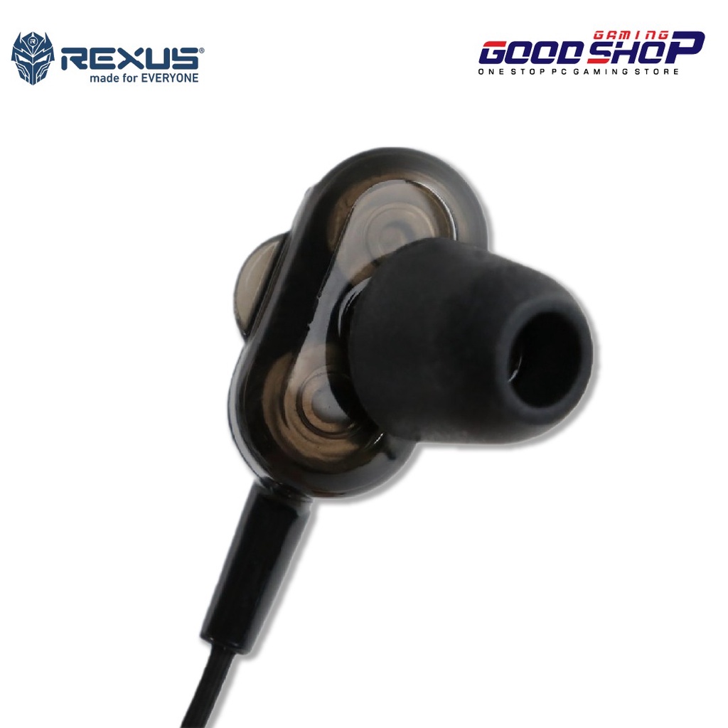 Rexus Earphone Gaming EP4 Dual Driver With Mic - Gaming Earphone