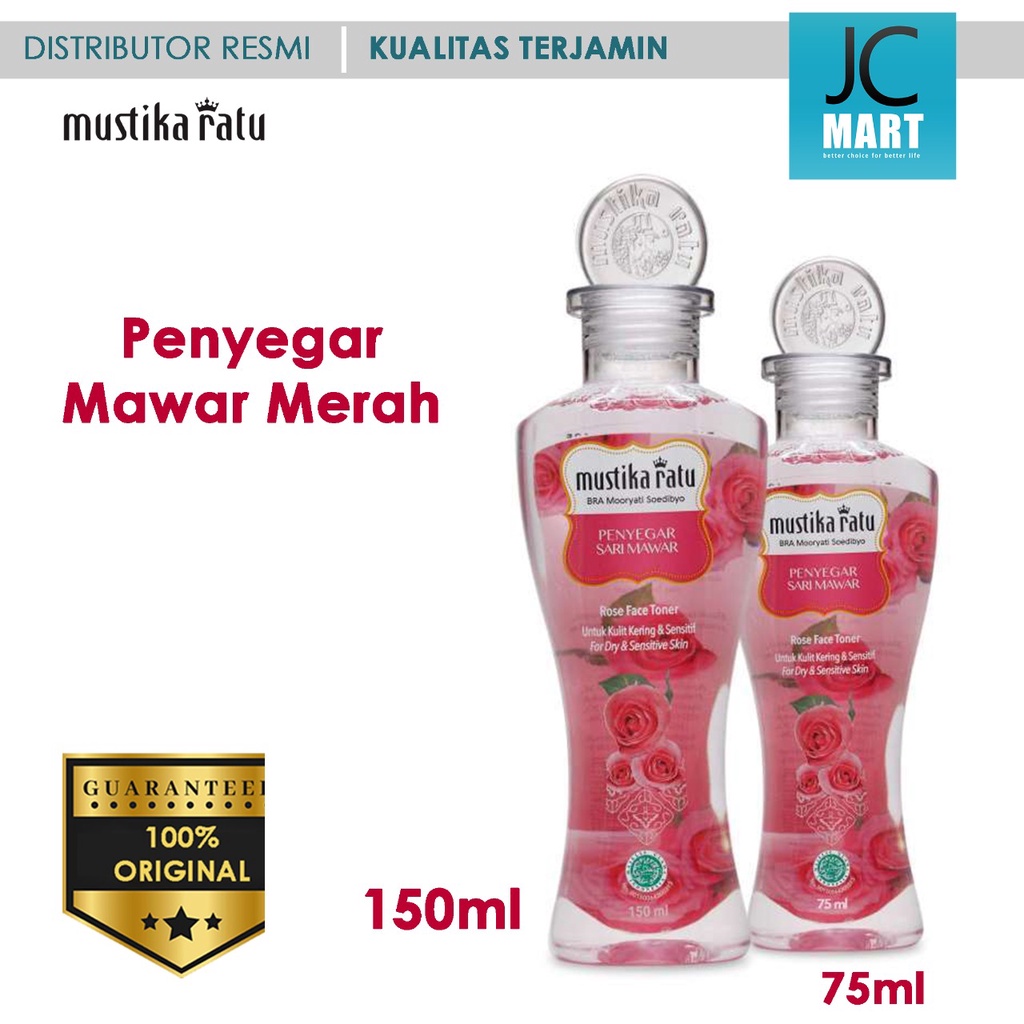 Jual Penyegar Mawar Merah Mustika Ratu 150 Ml And 75 Ml Shopee Indonesia