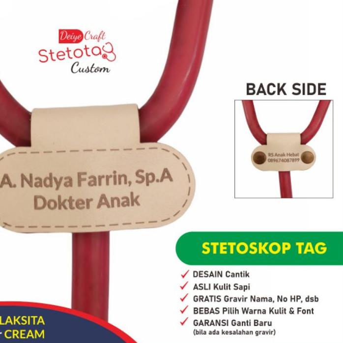 

Update STETHOSTAG Stetoskop Custom GRATIS Gravir Nama Model LAKSITA