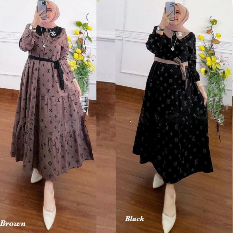 Gamis Voxy_midi dress_gamis susun LV