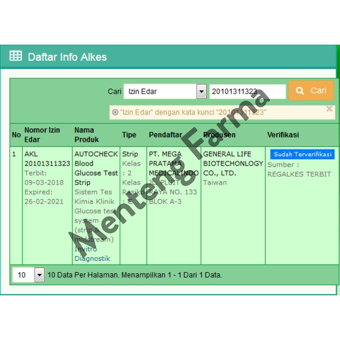 Strip Autocheck Glucose Isi 25 Strip - Alat Tes Strip Gula Darah