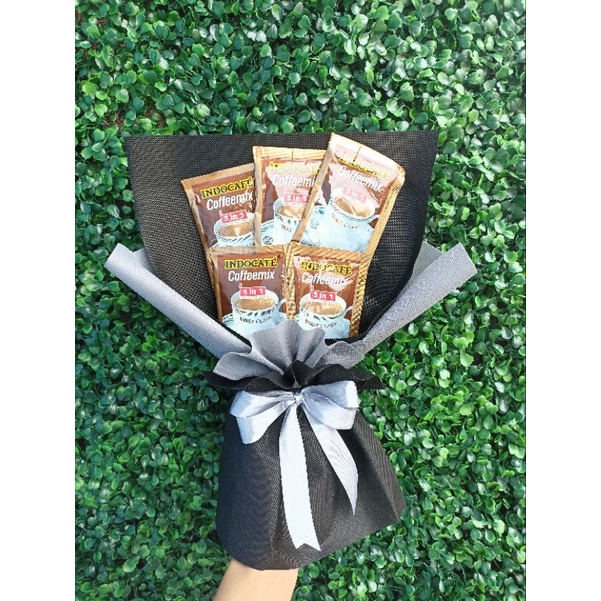 

Bouquet kopi murah isi 5/hadiah wisuda/ulang tahun / buket hadiah