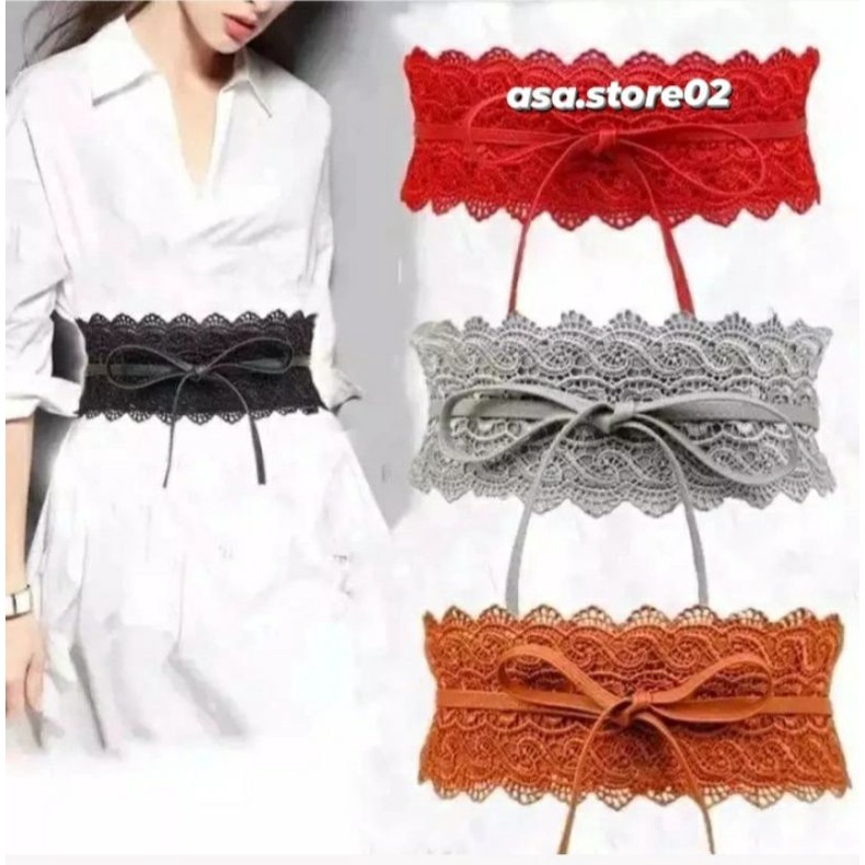 Ikat Pinggang Wanita Obi Renda Import/Obi Belt Wanita Korea