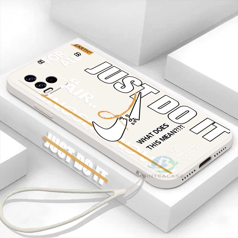 Redmi Note 11S 11 Pro Redmi 10 5G 10C 10A 9C 9T 9A Note10 5G Note 10S Note9 Note8 Note7 Poco M3 Pro X3 Pro NFC Fashion Brand Desain Logo Lanyard Silicone Phone Case Binteacase