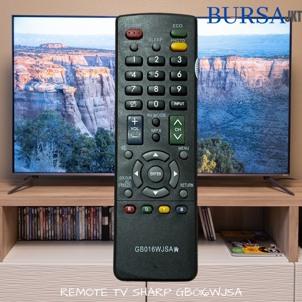 REMOTE  SHARP TV TABUNG LCD LED MULTIFUNGSI GB016WJSA LC-24SA40001 LC32LE34OM LC32LE180I AQUOS