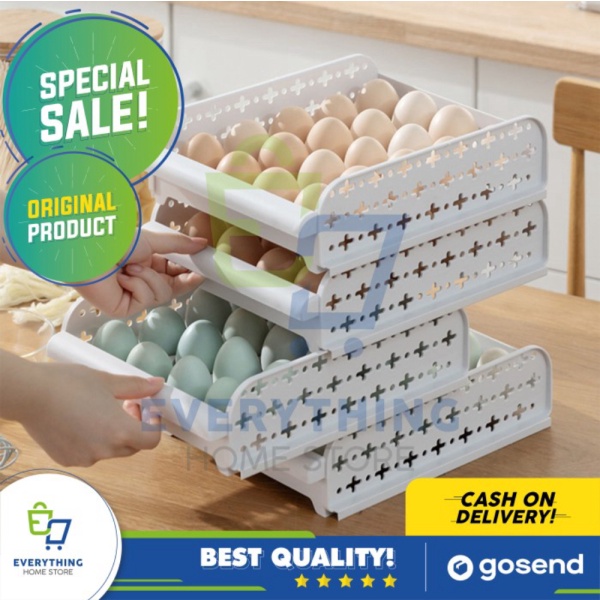 Unik Rak Telur Portable 2 Susun  Box Kotak Telor Kualitas PREMIUM Murah