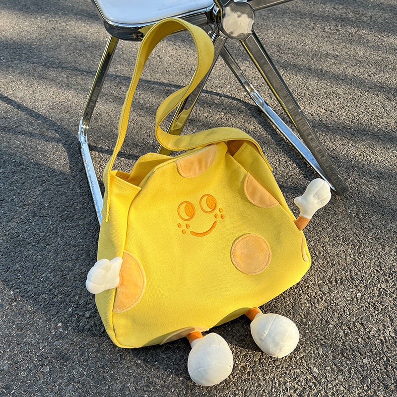 ♤Sera tas berkapasitas besar wanita 2022 musim panas baru trendi gadis tas bahu kanvas tas jinjing kelas mahasiswa yang lucu