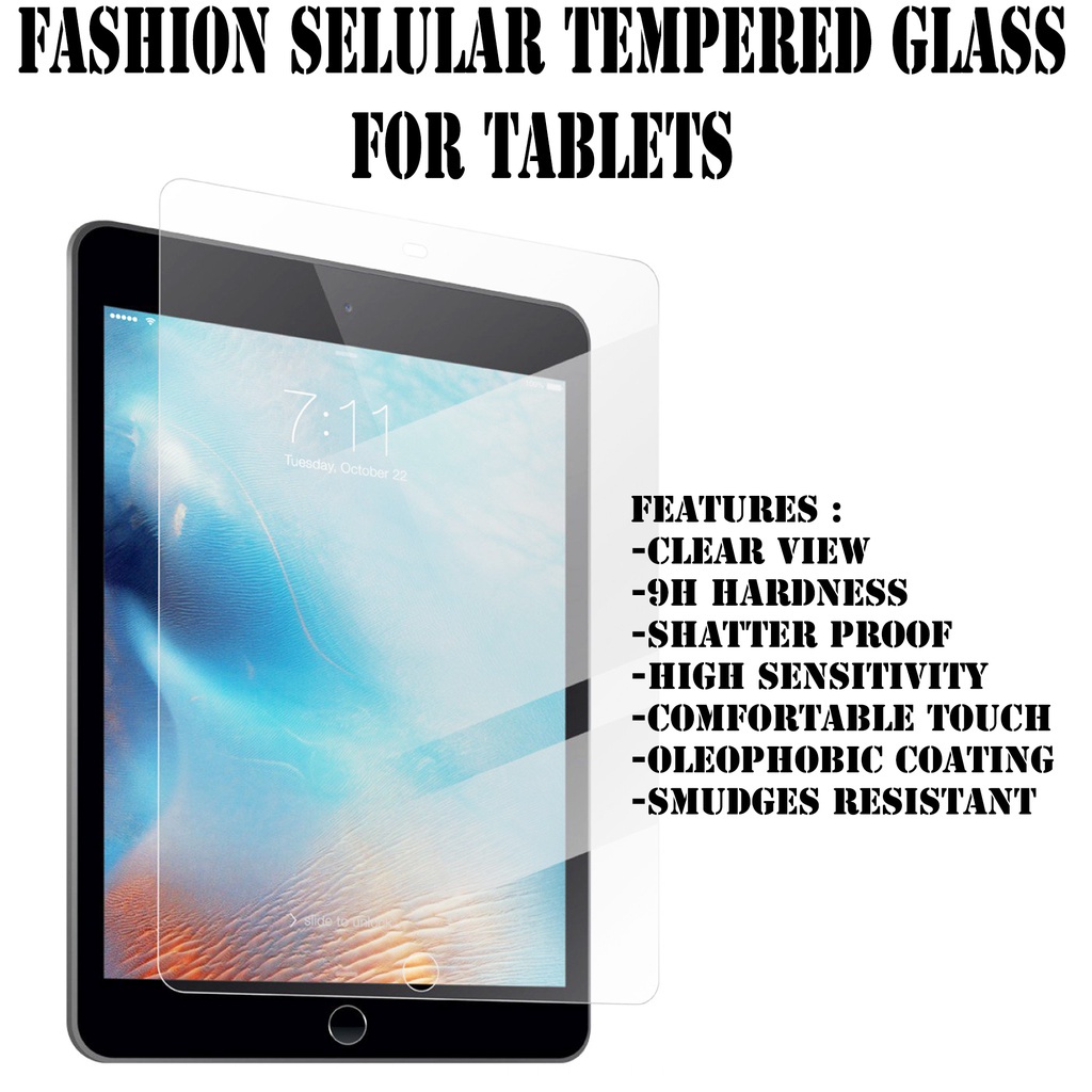 Lenovo Tab 2 A7-30 | A3300 | A3500 | A5500 Anti Gores Tempered Glass Original FS Clear Bening Pelindung Layar HP Dan Tablet