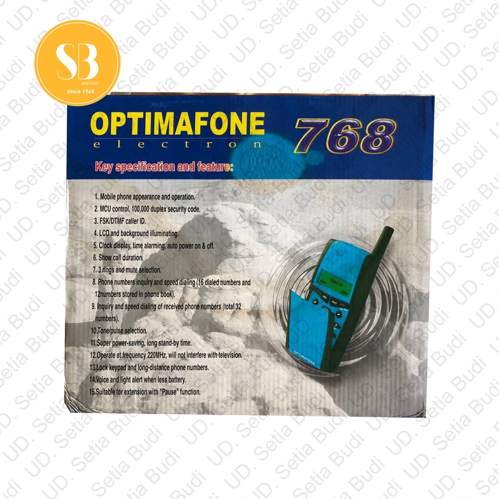 Telepon Cordless / Wireless Optimafone OP-768 220Mhz Electron