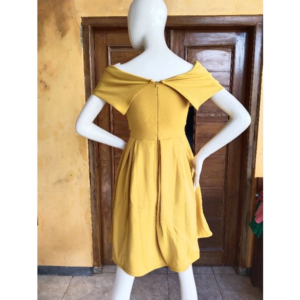 PRELOVED DRESS SCUBA MUSTARD