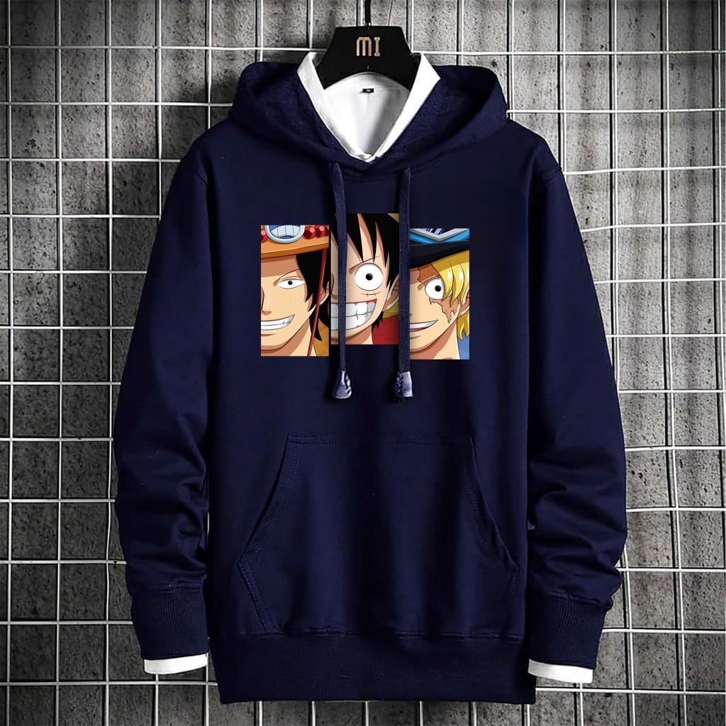 Sweater Jacket Hoodie Distro Toonz Fashion Pria Piece Ganks Bahan Fleece Tebal